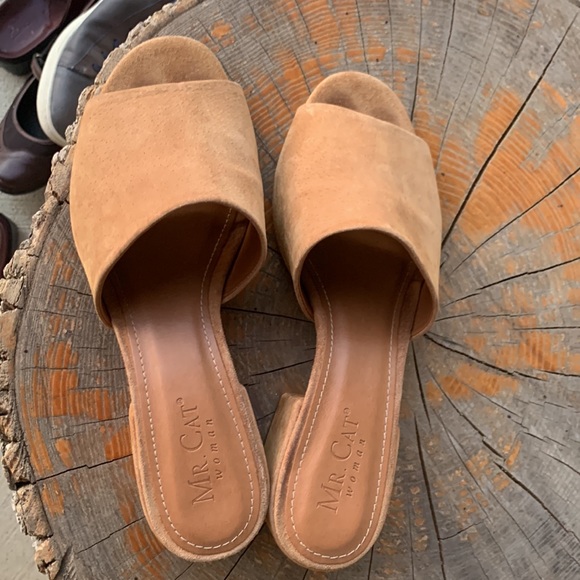 Women’s size 36 (US 6) Mr. Cat tan suede heels - Picture 5 of 7